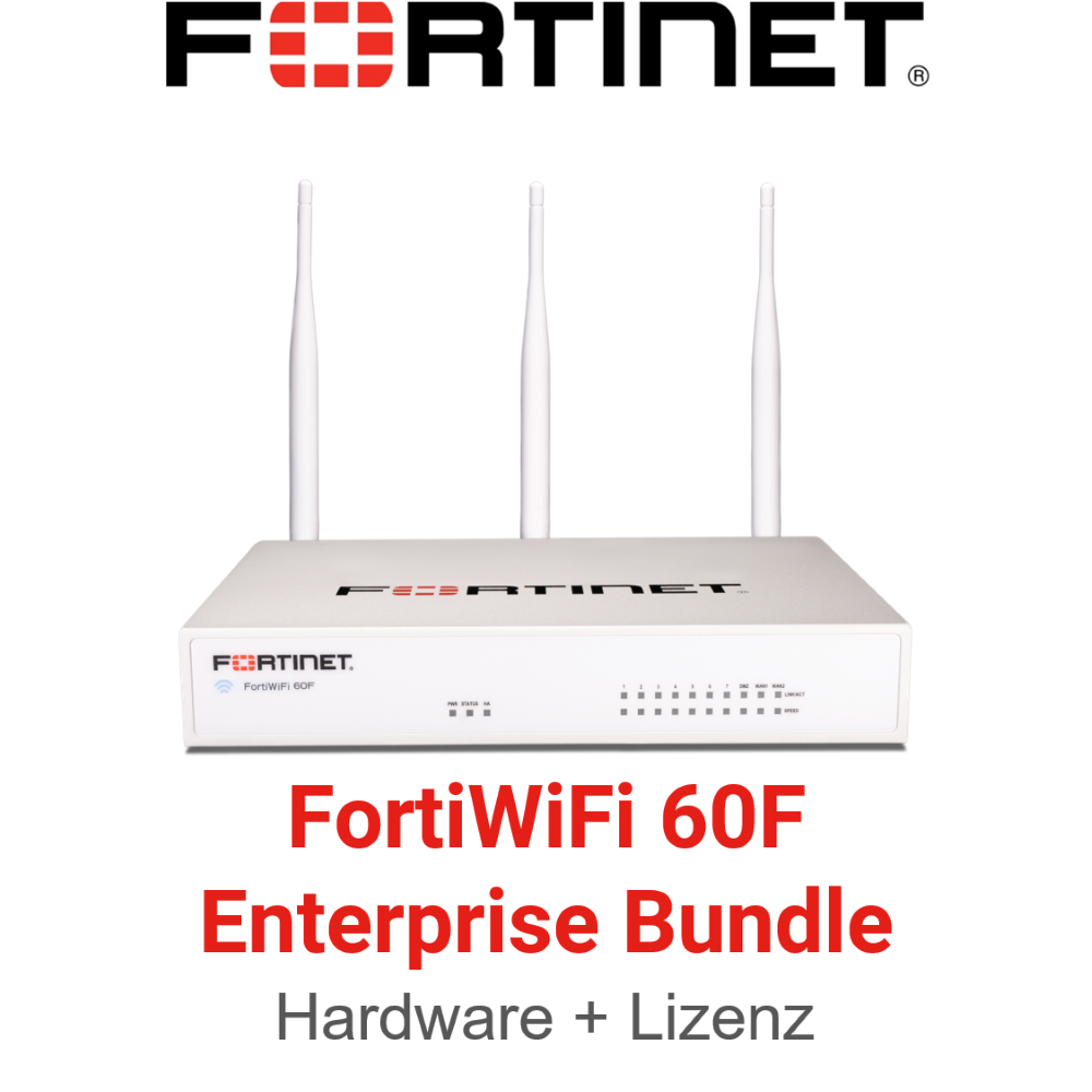 Fortinet FortiWiFi 60F Firewall Hardware + Enterprise Protection Lizenz Vorderseite