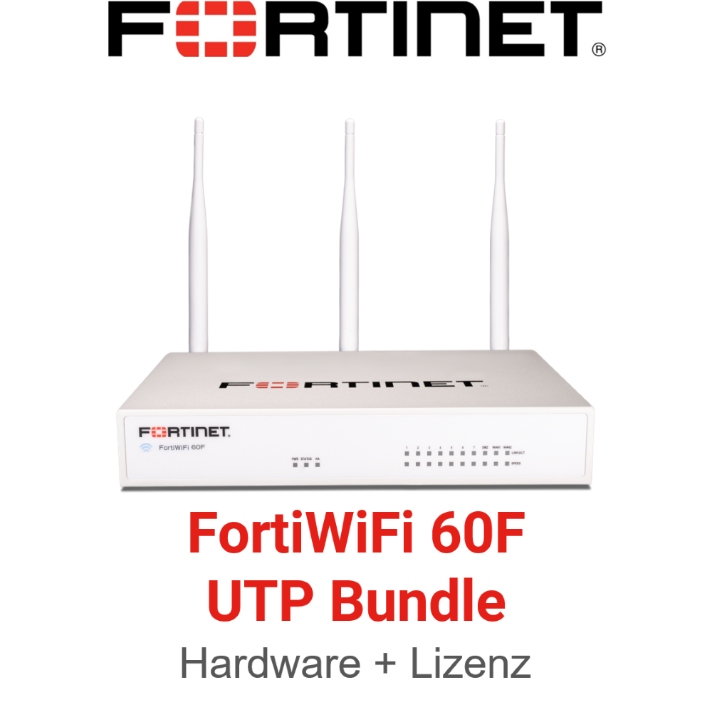 Fortinet FortiWiFi 60F Firewall Hardware + Unified Threat Protection (UTP) Vorderseite